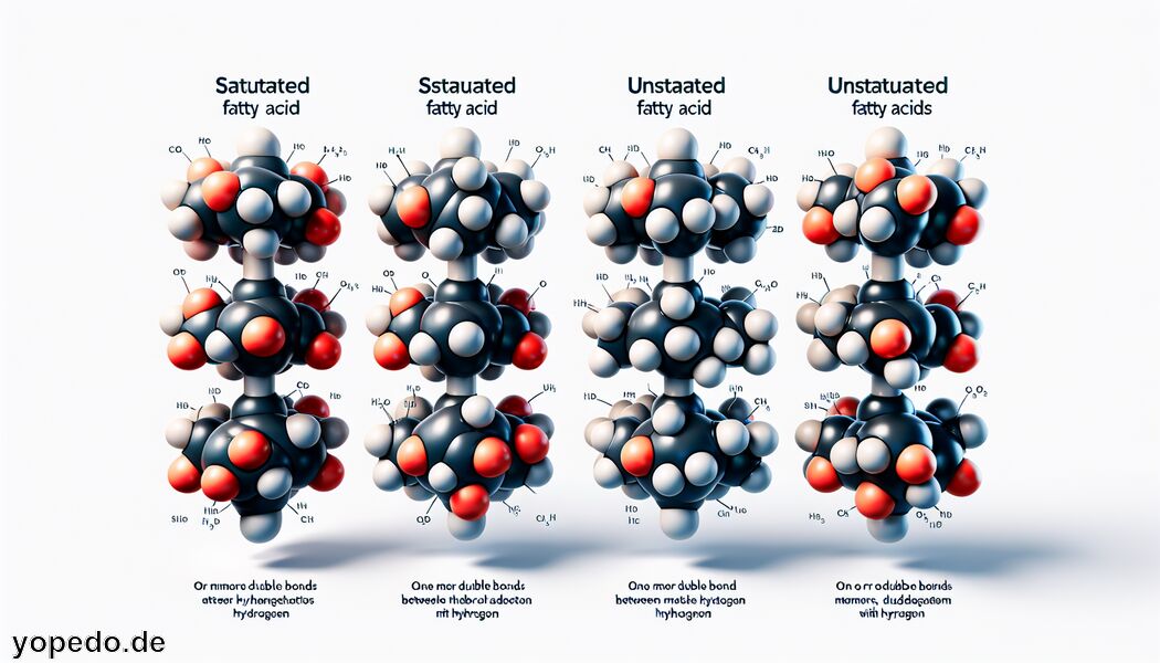 Lebensmittelquellen gesättigter Fettsäuren - Unterschied gesättigte und ungesättigte Fettsäuren