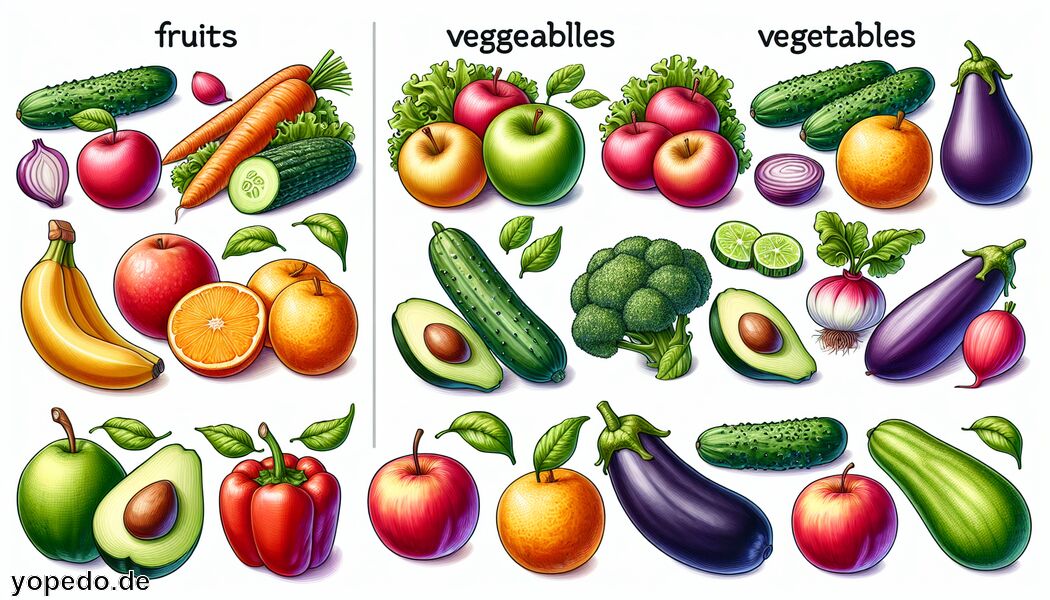 Verwendung in der Küche und Ernährung - Unterschied Obst Gemüse