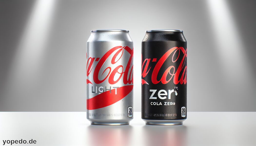 Verpackungsdesign und visuelle Identität - Unterschied Cola Light Cola Zero