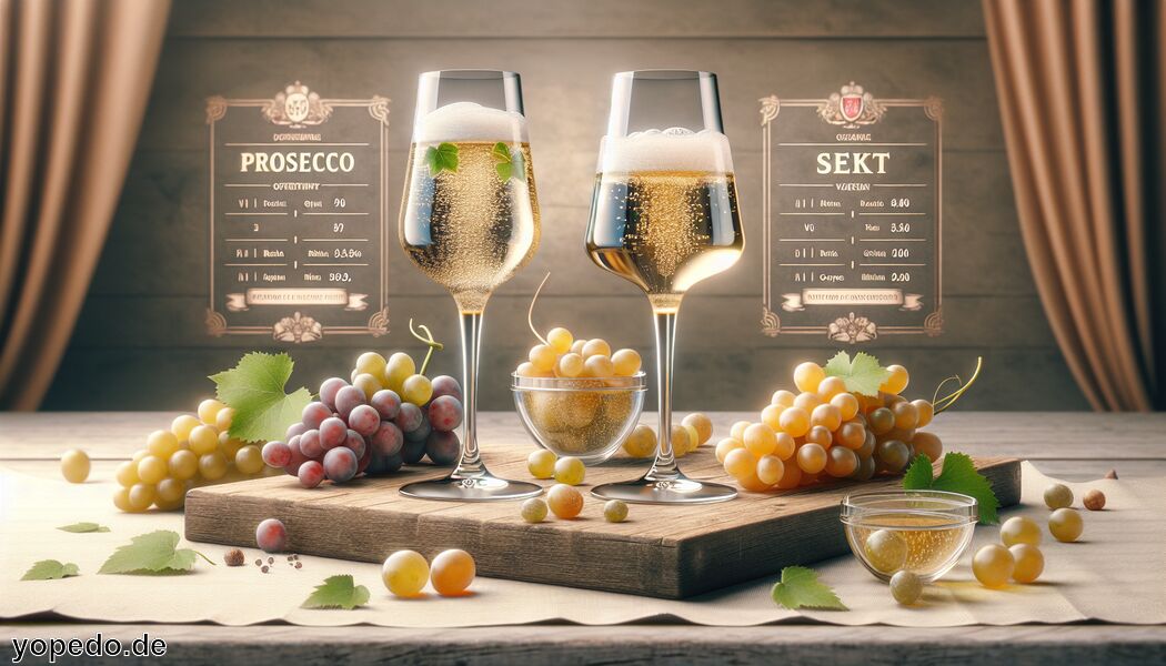 Typische Alkoholgehalte - Unterschied Prosecco Sekt